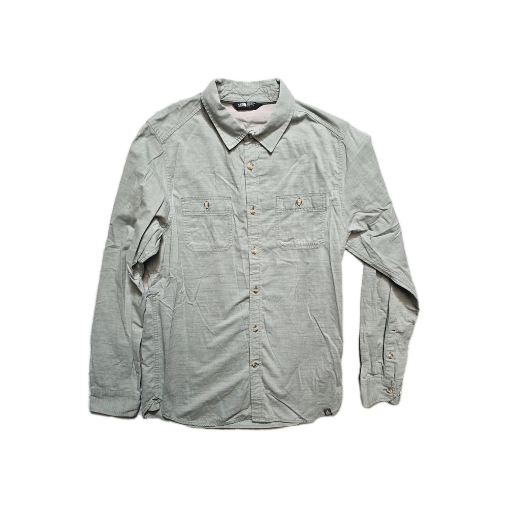The North Face Men's Long Sleeves Button Up Shirt Green M